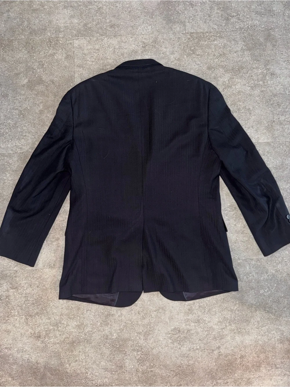 Brooks Brothers 346 Stretch Wool Blazer Sport Coat 43R Black Herringbone 2 Btn